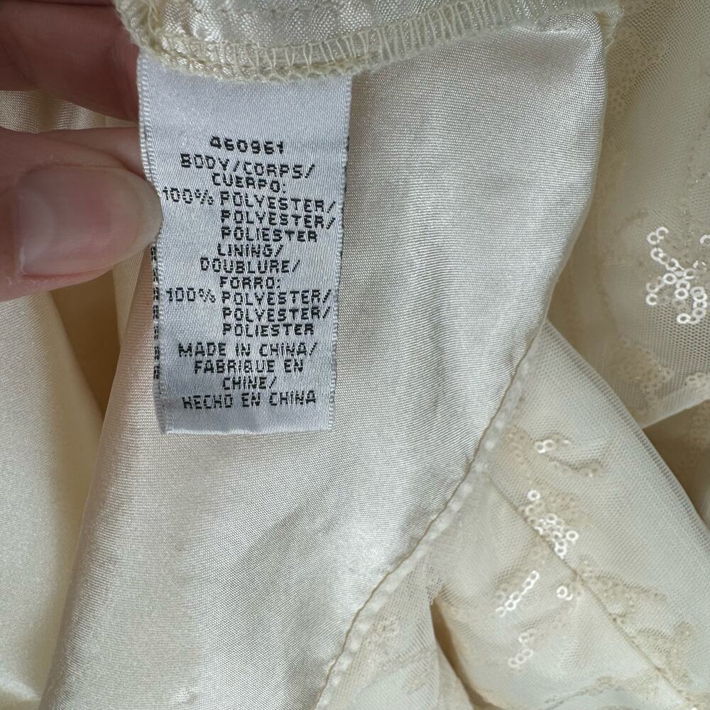 Jill Stuart Women’s 6 Sequin Ivory Mini Fit & Flare Dress - Picture 9 of 10